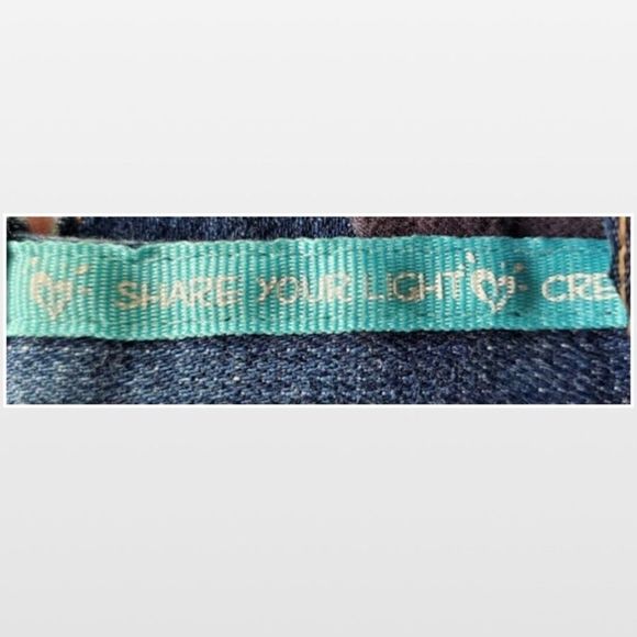 Justice Skorts Kid Girls Size 14 Blue Denim Distressed Camo Peace Ruffles Pocket - Picture 14 of 14